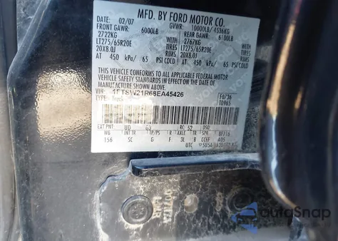 2008 Ford F250 Fx4/Harley-Davidson/King Ranch/Lariat/Xl/Xlt из США, поврежденный, VIN 1FTSW21R68EA45426